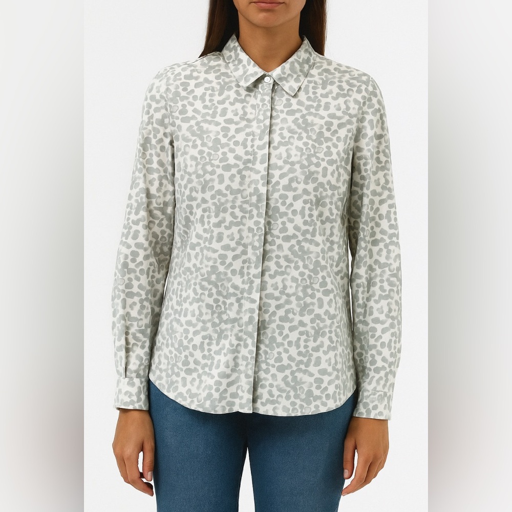 Lafayette 148 Cotton Stretch Button Down